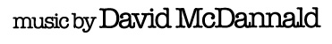 music by David McDannald