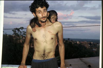 Ofir Drori and Future the chimp