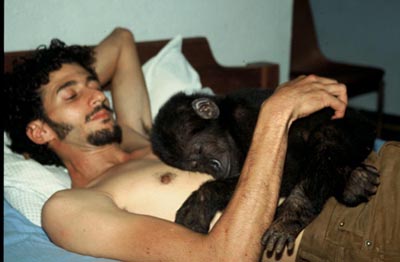 Ofir Drori and Life the gorilla